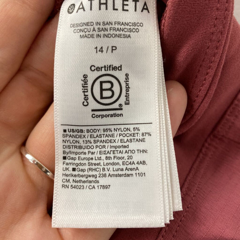 ATHLETA WOMEN'S ACTIVE BOTTOM raspberry 14P