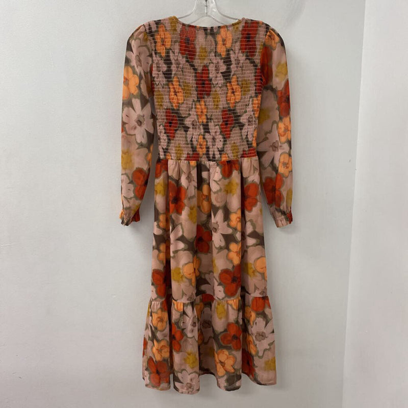 Mad About Style WOMEN'S DRESS orange floral XS