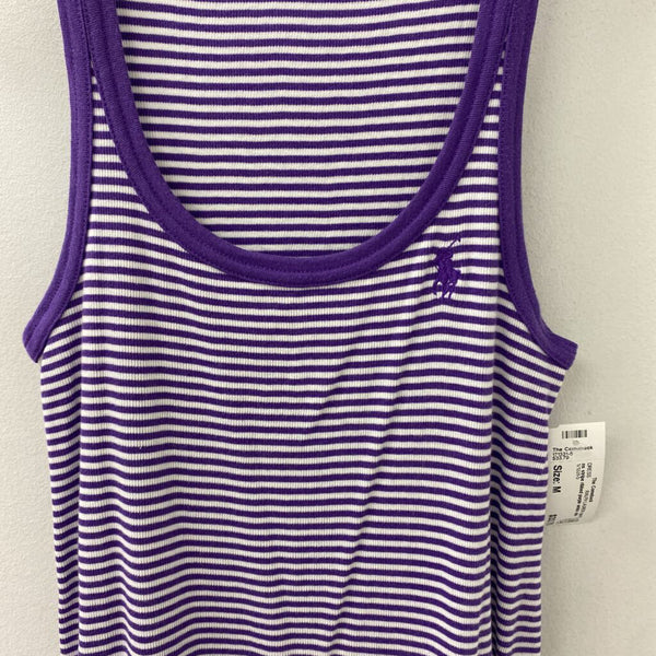 RALPH LAUREN sport WOMEN'S DRESS purple white mix M