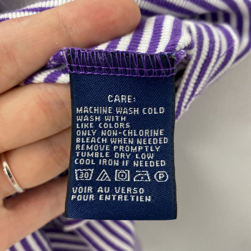 RALPH LAUREN sport WOMEN'S DRESS purple white mix M