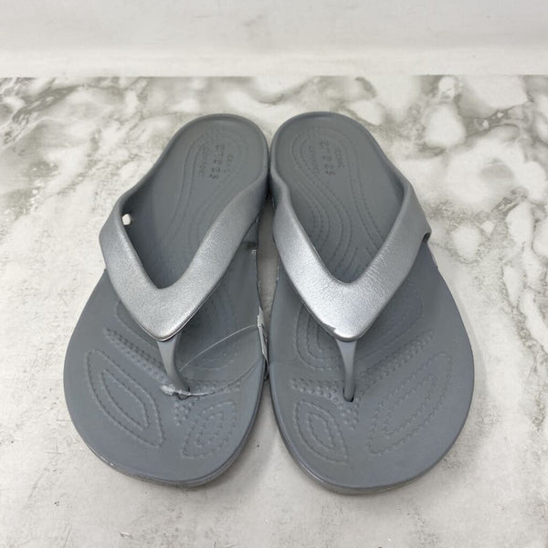 CROCS WOMEN'S SANDALS grey metallic 8