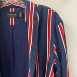 MINK PINK WOMEN'S BLAZER/JACKET navy white red stripe S