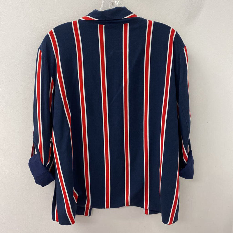 MINK PINK WOMEN'S BLAZER/JACKET navy white red stripe S