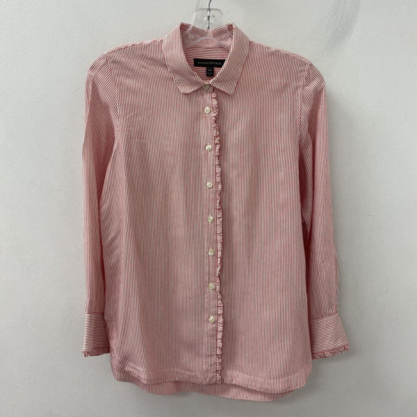 Banana Republic WOMEN'S BLOUSE/SHIRT red white stripe SP