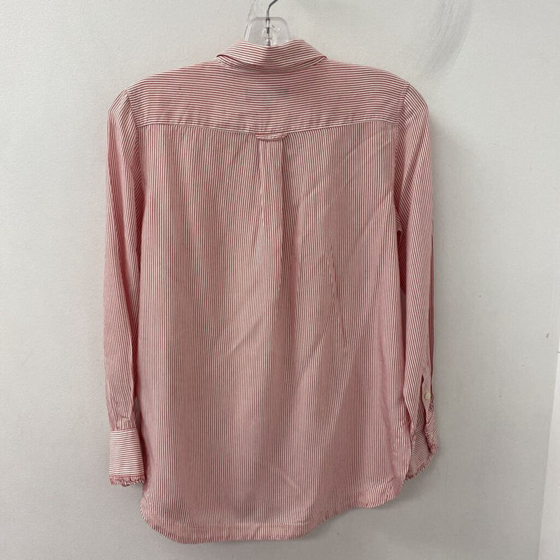 Banana Republic WOMEN'S BLOUSE/SHIRT red white stripe SP