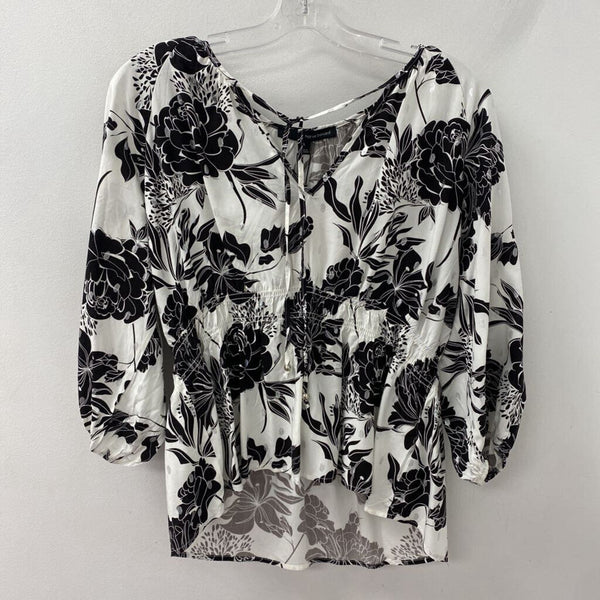 HARVE BENARD WOMEN'S BLOUSE/SHIRT black white mix L