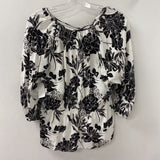 HARVE BENARD WOMEN'S BLOUSE/SHIRT black white mix L