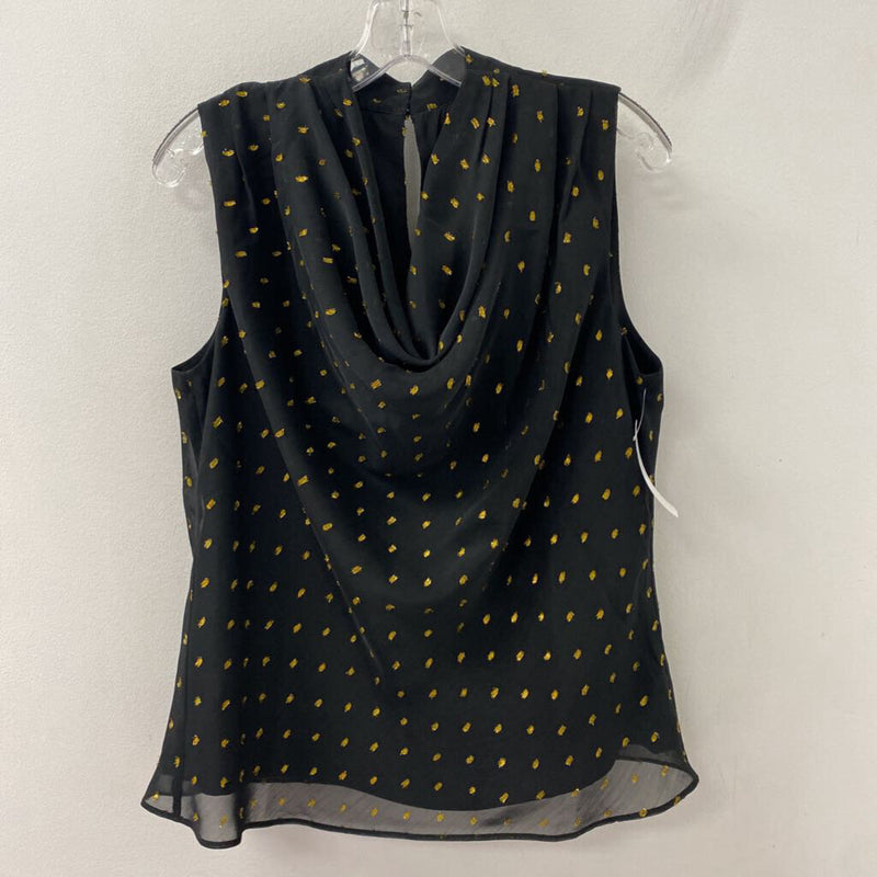 INC WOMEN'S BLOUSE/SHIRT black gold M