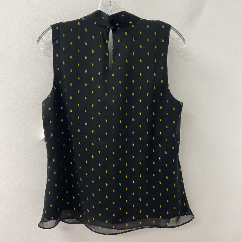 INC WOMEN'S BLOUSE/SHIRT black gold M