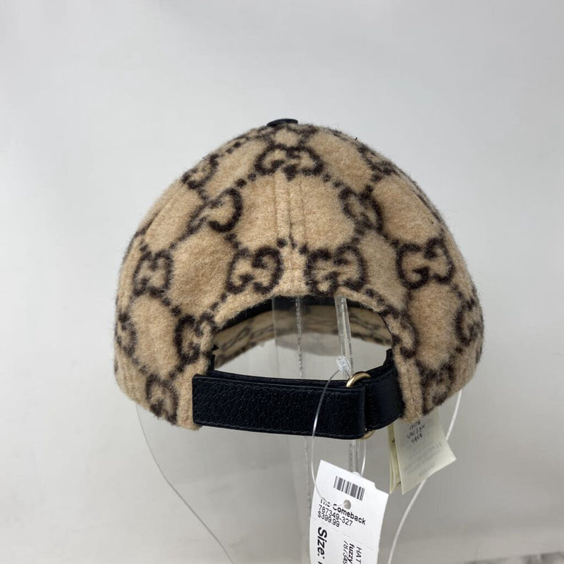 GUCCI WOMEN'S HAT tan brown mix M