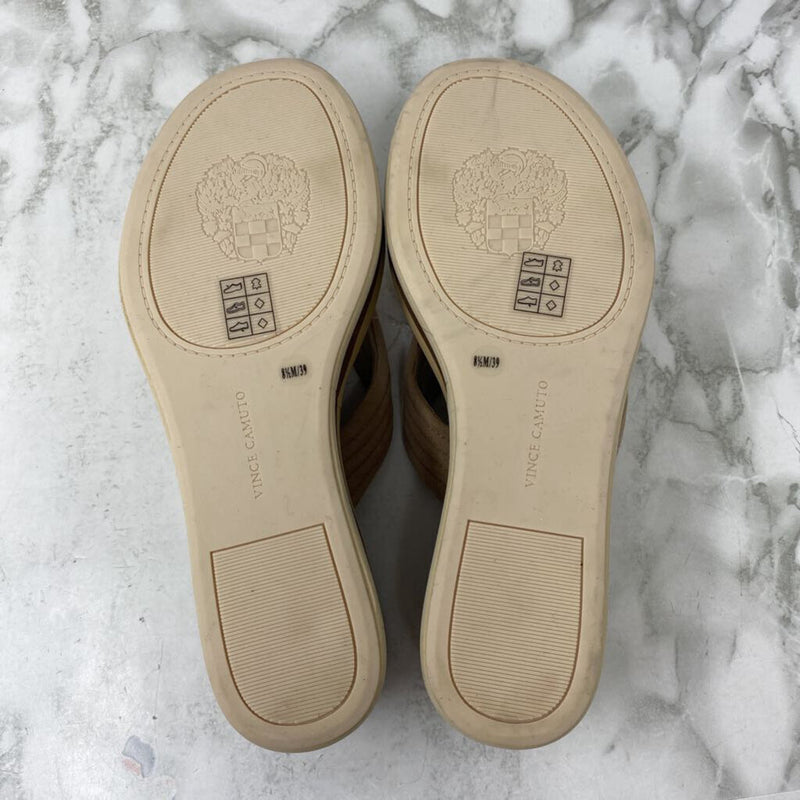 VINCE CAMUTO WOMEN'S SANDALS taupe brown mix 8.5