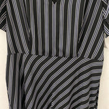 ANN TAYLOR WOMEN'S DRESS black white stripe 14