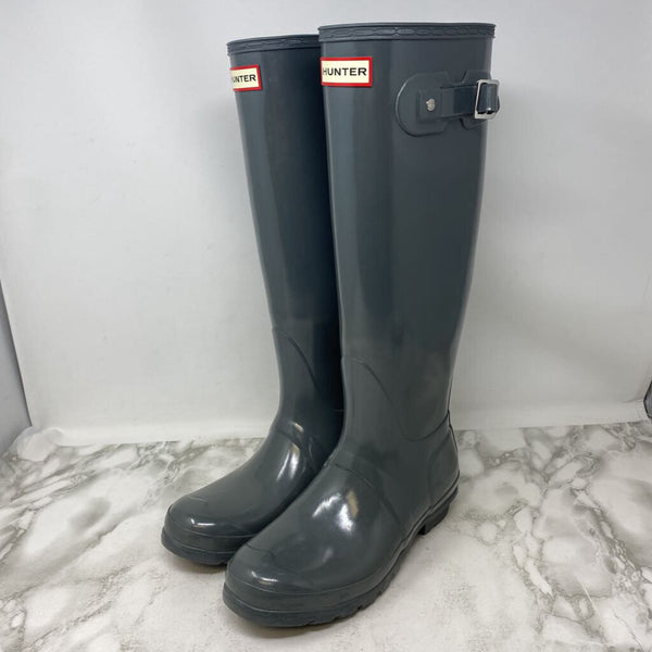 HUNTER WOMEN'S RAIN BOOTS grey 8
