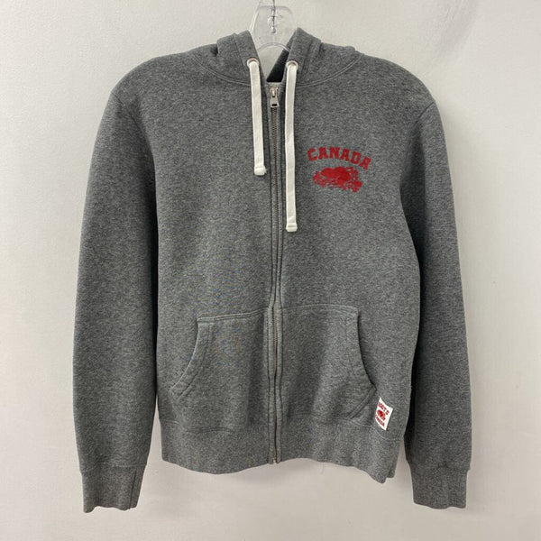 ROOTS WOMEN'S TOP grey red M