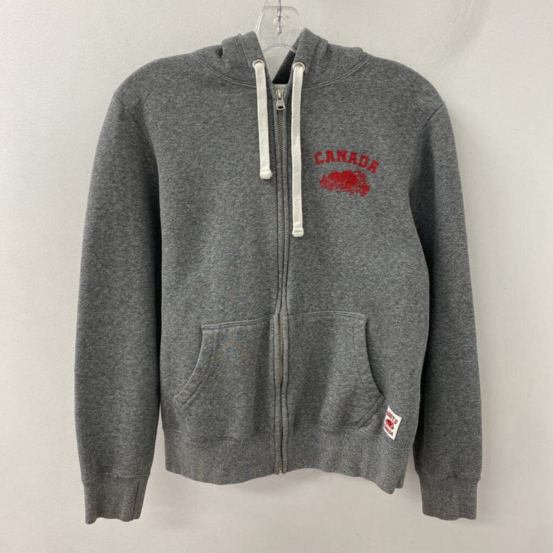 ROOTS WOMEN'S TOP grey red M