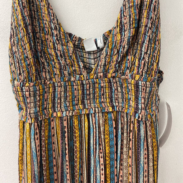 TWIK WOMEN'S DRESS multi orange pink blue cream M