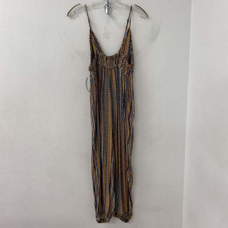 TWIK WOMEN'S DRESS multi orange pink blue cream M