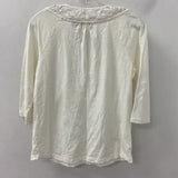 EDDIE BAUER WOMEN'S TOP ivory M