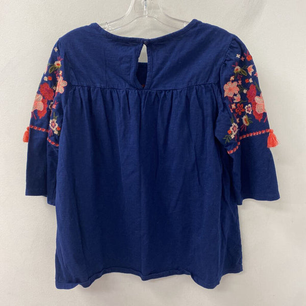 ST JOHNS BAY WOMEN'S TOP navy multi M