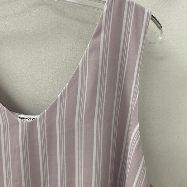 PENNINGTONS WOMEN'S PLUS TOP lilac white 2X