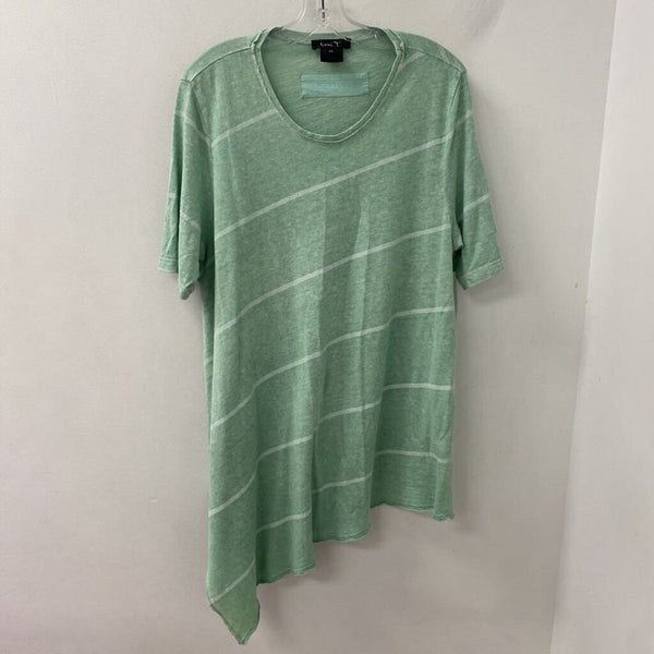 toni t. WOMEN'S PLUS TOP green white 2X