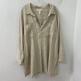 ADDITION ELLE WOMEN'S PLUS TOP beige gold 2X