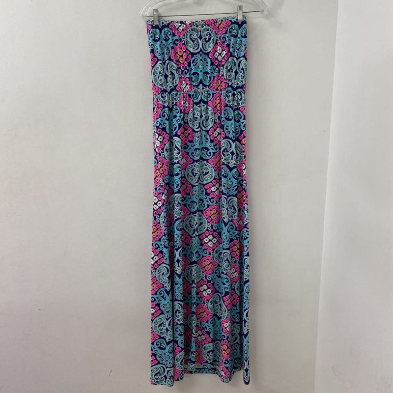 lilly pulitzer WOMEN'S DRESS multi blue pink orange blue M