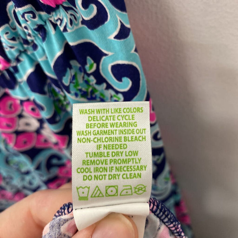 lilly pulitzer WOMEN'S DRESS multi blue pink orange blue M