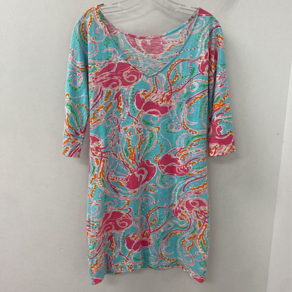 lilly pulitzer WOMEN'S DRESS multi pink orange blue S