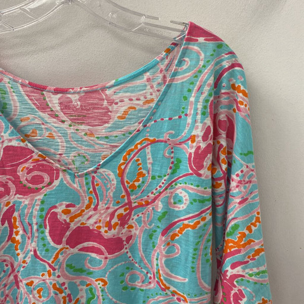 lilly pulitzer WOMEN'S DRESS multi pink orange blue S