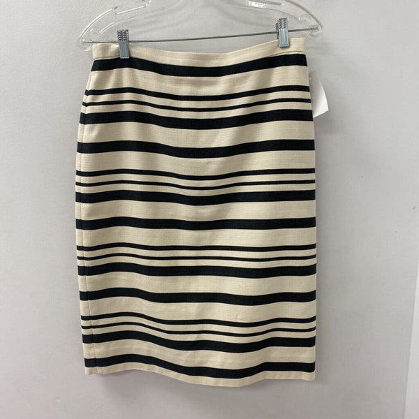 J CREW WOMEN'S SKIRT cream black 8