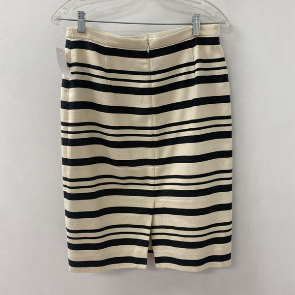 J CREW WOMEN'S SKIRT cream black 8