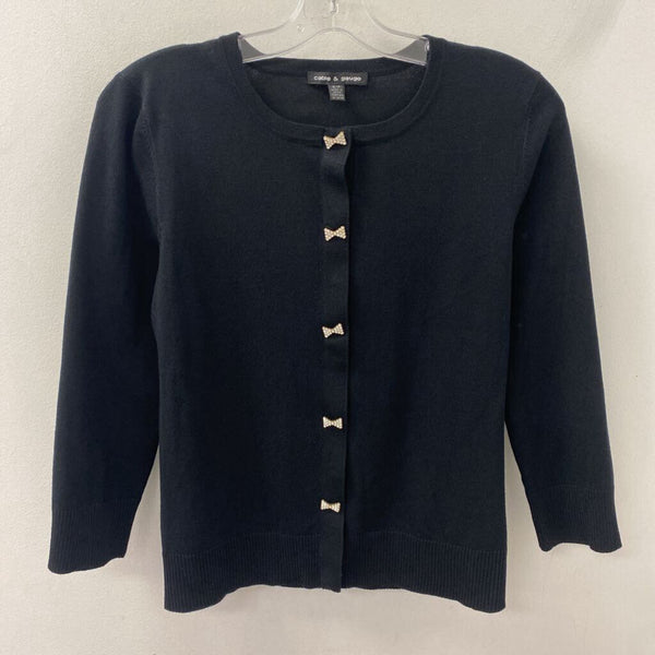 CABLE & GAUGE WOMEN'S CARDIGAN black S