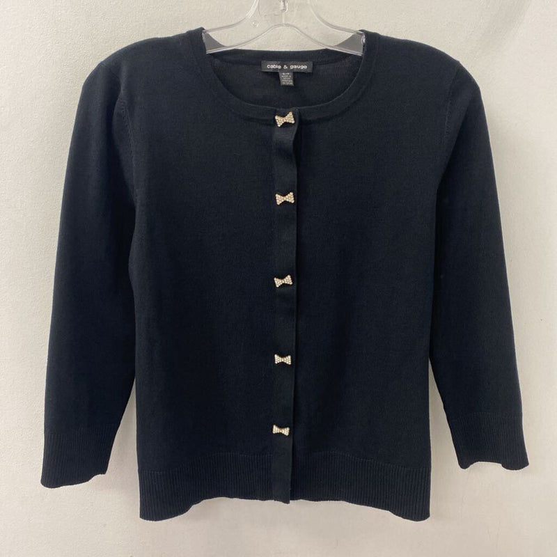 CABLE & GAUGE WOMEN'S CARDIGAN black S