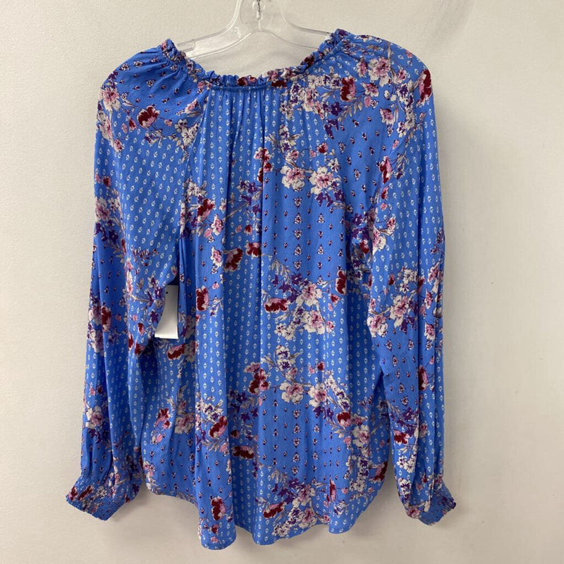 LOVESTITCH WOMEN'S BLOUSE/SHIRT blue multi floral S