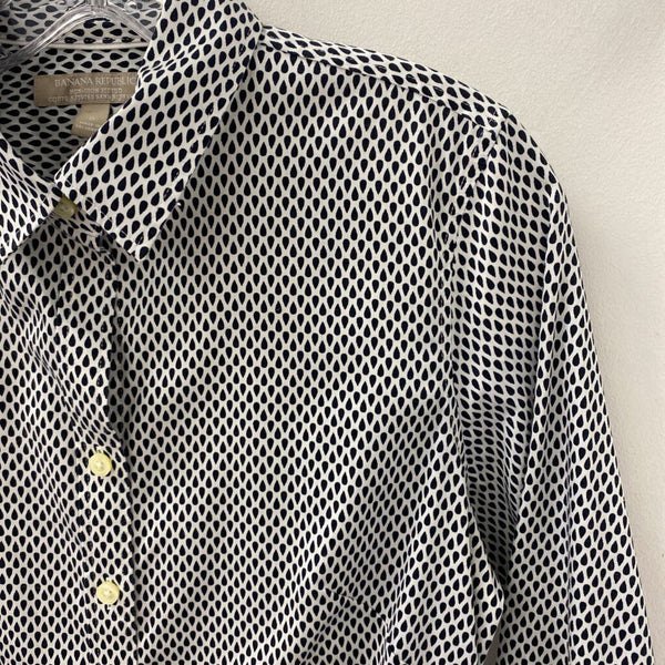 Banana Republic WOMEN'S BLOUSE/SHIRT white black 6