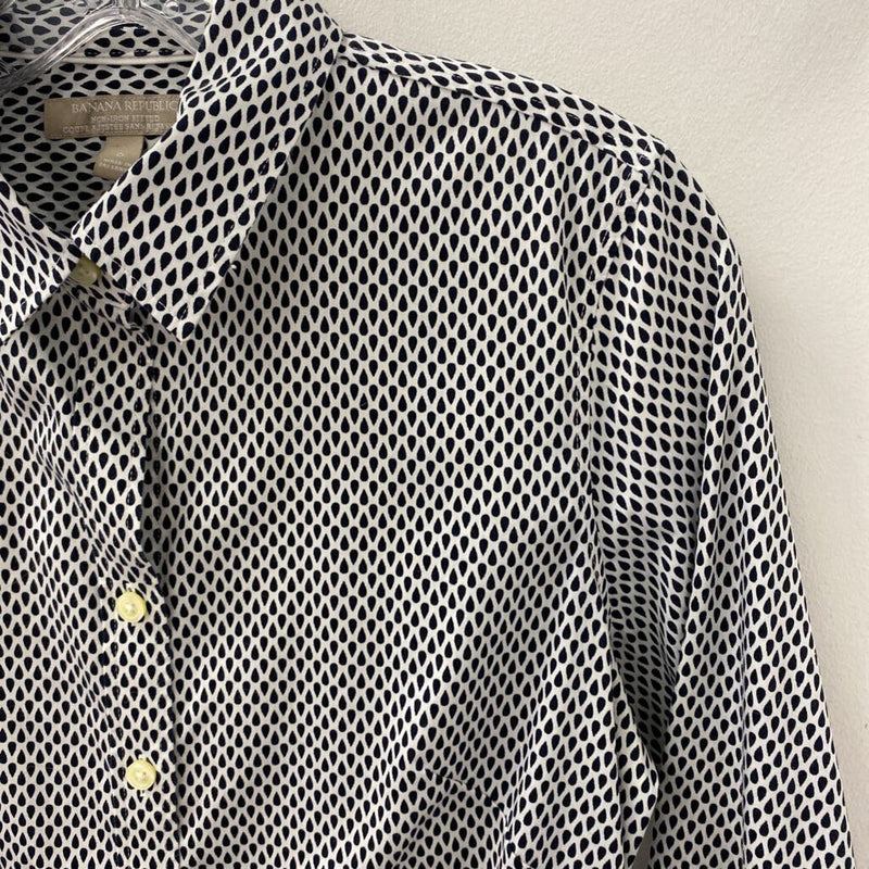 Banana Republic WOMEN'S BLOUSE/SHIRT white black 6