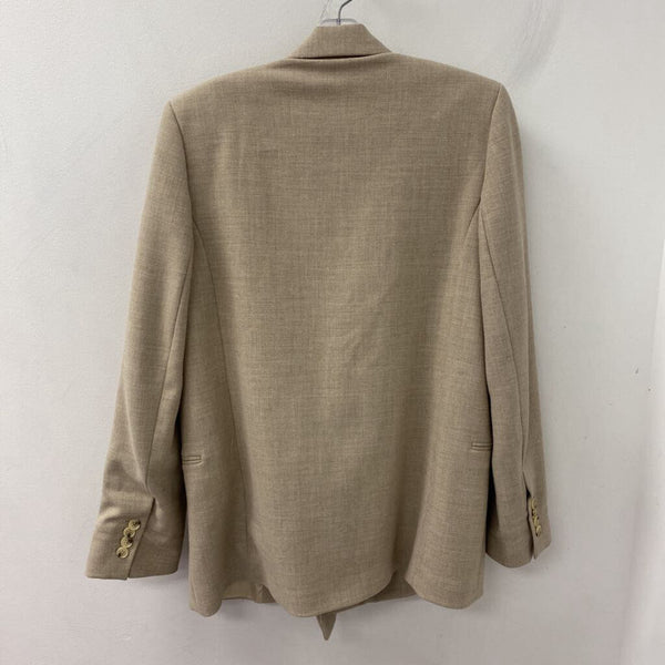 ZARA WOMEN'S BLAZER/JACKET beige M