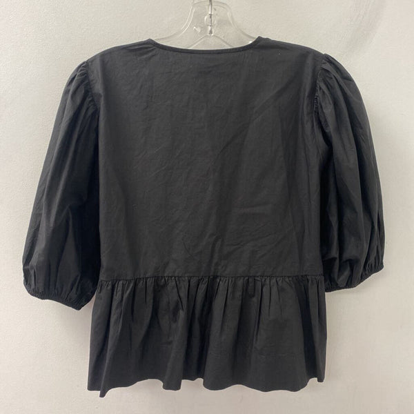 ganni WOMEN'S BLOUSE/SHIRT black S/36