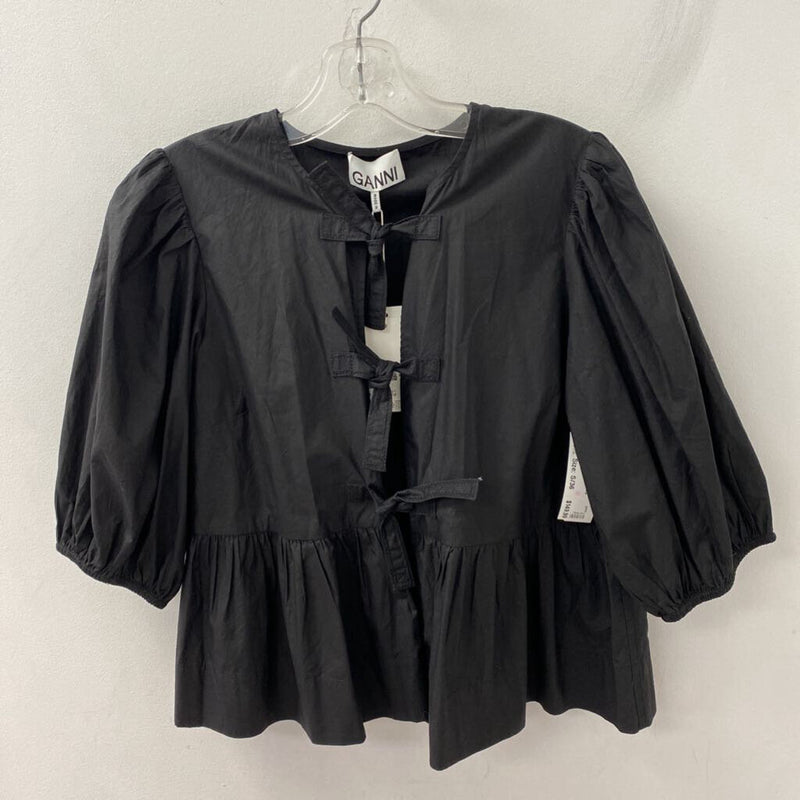 ganni WOMEN'S BLOUSE/SHIRT black S/36