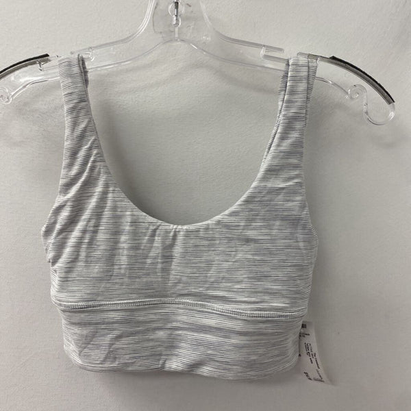 LULULEMON WOMEN'S ACTIVE BRA grey white S