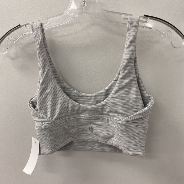 LULULEMON WOMEN'S ACTIVE BRA grey white S