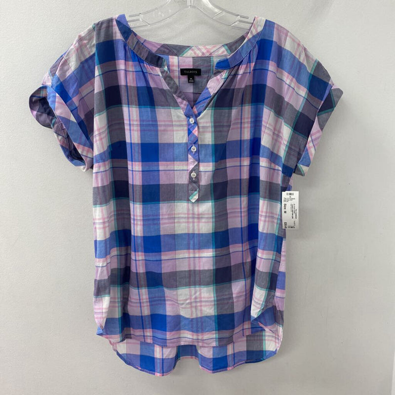 TALBOTS WOMEN'S BLOUSE/SHIRT blue pink M