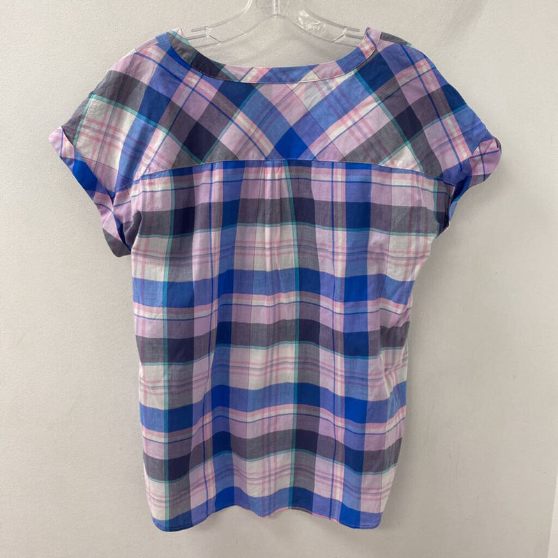 TALBOTS WOMEN'S BLOUSE/SHIRT blue pink M
