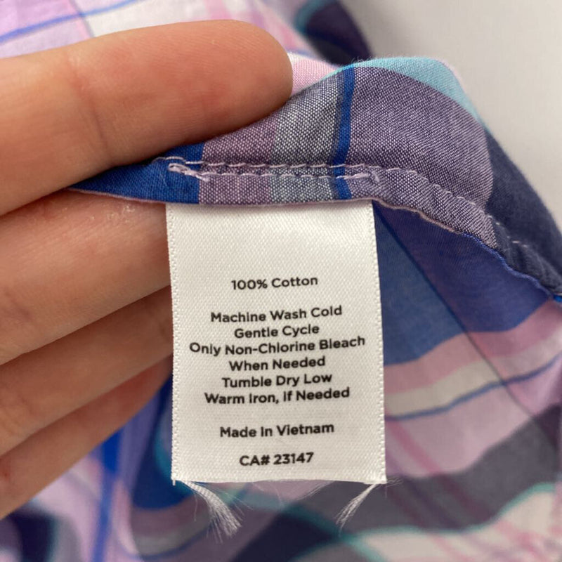 TALBOTS WOMEN'S BLOUSE/SHIRT blue pink M
