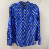 TALBOTS WOMEN'S BLOUSE/SHIRT blue white M