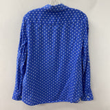TALBOTS WOMEN'S BLOUSE/SHIRT blue white M