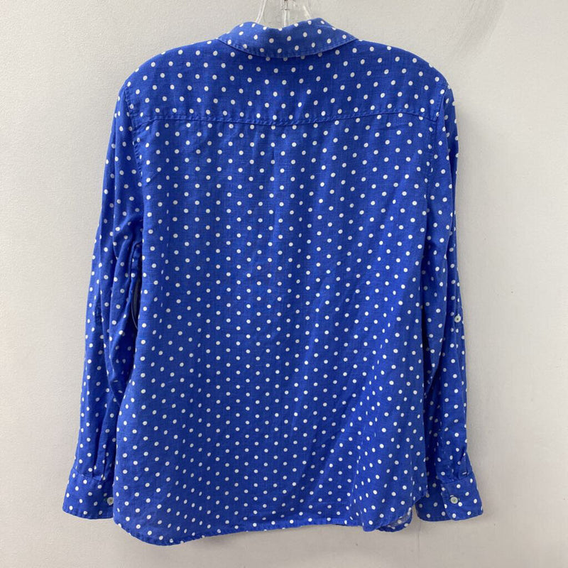 TALBOTS WOMEN'S BLOUSE/SHIRT blue white M