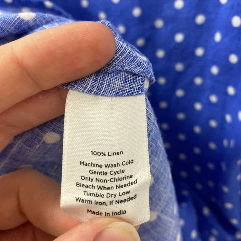 TALBOTS WOMEN'S BLOUSE/SHIRT blue white M