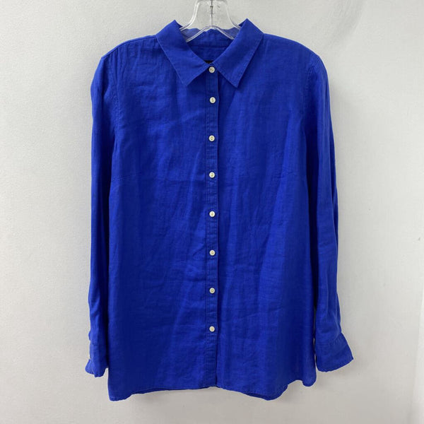TALBOTS WOMEN'S BLOUSE/SHIRT blue M